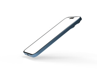 3d render illustration hand holding the white smartphone