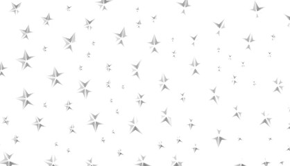 XMAS Stars - Holiday silver decoration, glitter frame isolated -