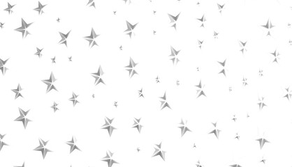 XMAS Stars - Holiday silver decoration, glitter frame isolated -