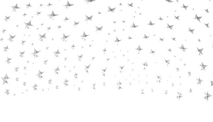 XMAS Stars - Holiday silver decoration, glitter frame isolated -