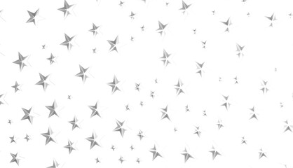 XMAS Stars - Holiday silver decoration, glitter frame isolated -