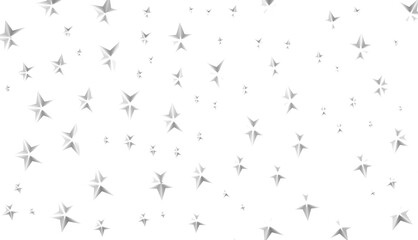XMAS Stars - Holiday silver decoration, glitter frame isolated -