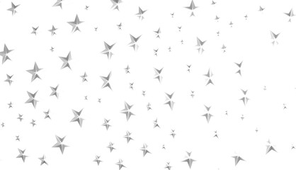 XMAS Stars - Holiday silver decoration, glitter frame isolated -