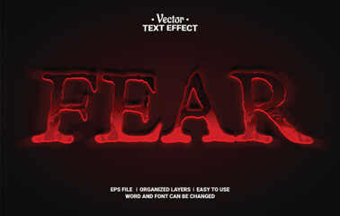 Fear Editable Vector Text Effect.
