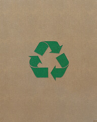 recycling symbol on cardboard