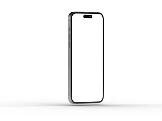 Modern glass smartphone hanging over the table