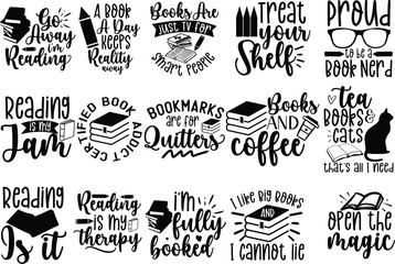 Reading and Book Lover SVG Bundle