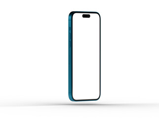 Modern glass smartphone hanging over the table