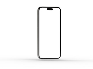 Modern glass smartphone hanging over the table