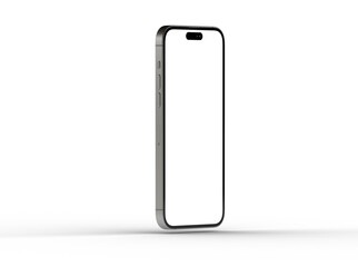 Modern glass smartphone hanging over the table