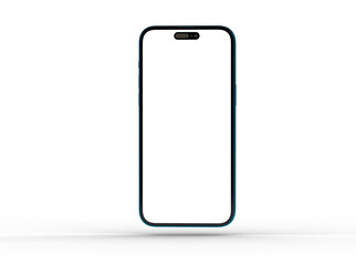 Modern glass smartphone hanging over the table