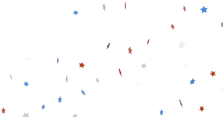 stars confetti on american independence day party