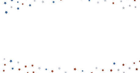 stars confetti on american independence day party