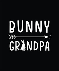 Bunny Grandpa Easter Day Vector T-shirt Design