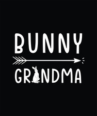 Bunny Grandma Easter Day Vector T-shirt Design