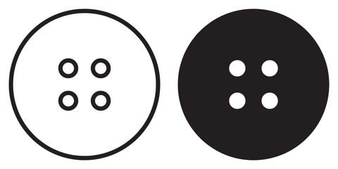 ofvs336 OutlineFilledVectorSign ofvs - clothes sewing button vector icon . fashion . isolated transparent . black outline and filled version . AI 10 / EPS 10 / PNG . g11676