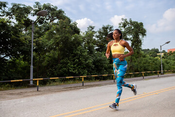 person running on the road