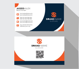 Naklejka na ściany i meble Modern business card design. Flat design vector abstract creative
