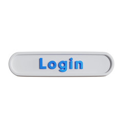 3d ilustrasi login interface login button white case sensitivity