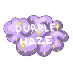 Purple haze. smoking weed. smoke from cannabis vector