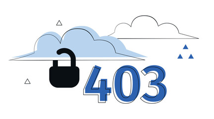 Error 403 flat illustration