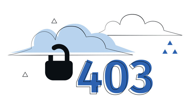 Error 403 flat illustration