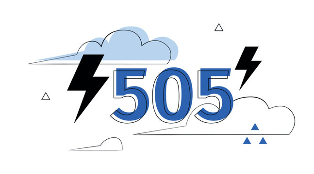 Error 505 flat illustration