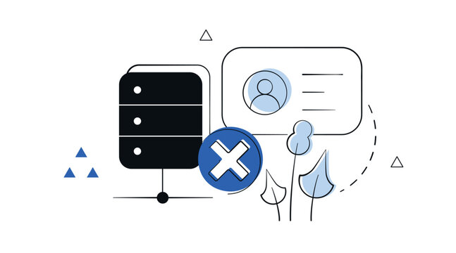 Server error flat illustration