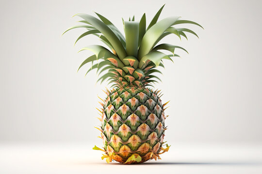 Pineapple Perfection: Crisp and Juicy. AI generated image.