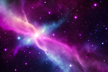 Obraz na płótnie Canvas Abstract smooth unique pink nebula galaxy artwork background