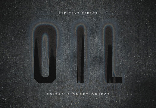 Dripping Texture Text Effect Mockup