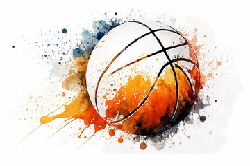 bola de basquete arte colorida 