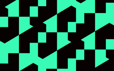 A black and green background with a pattern of squares