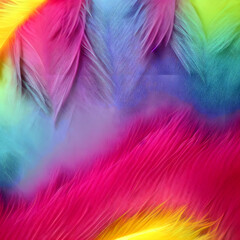 Obraz premium Bunte Federn - ai generiert