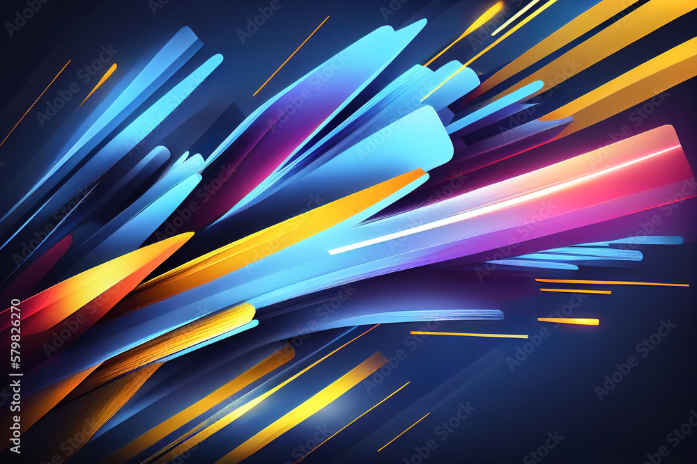 Poster dynamic abstract background. motion animation. generative ai