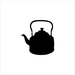 vintage teapot silhouette illustration icon design