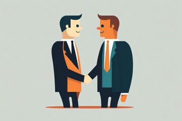 Business Partnership: Flat Vector Handshake Illustration