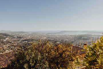 La côte d'azur vue d'en haut