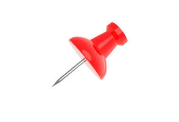 3d rendered push pin icon or thumbtack icon or paper clip icon on transparent background
