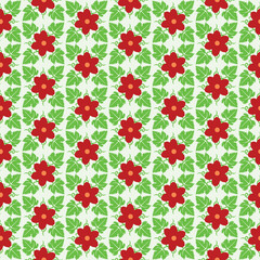 seamless floral pattern with bright flowers an leaves