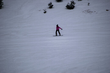 Snowboarding skiing