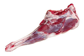 Raw leg of lamb on a transparent background. isolated object. Element for design © art_rich