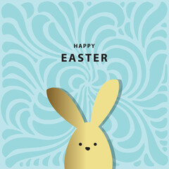 Happy Easter card with bunny