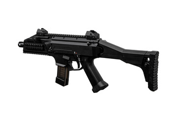 A modern automatic carbine chambered for 9mm pistol caliber. Weapons for the police, army and...