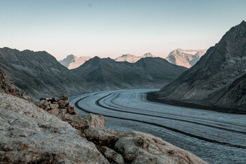 Aletschgletscher bei der Konkordiahütte