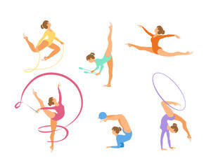 Collection of Rhythmic gymnastics girls