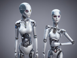 nousr robot, complex 3d render ultra detailed of a beautiful porcelain profile woman android face, robotic 