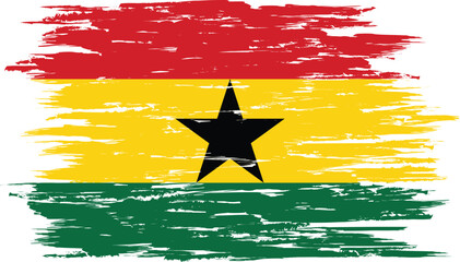 Brush stroke flag of GHANA
