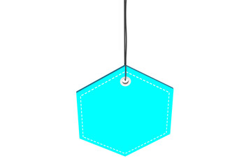 Realistic discount tag or blank paper label for sale promotion on transparent background