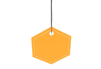 Realistic discount tag or blank paper label for sale promotion on transparent background